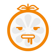 Image showing Emoji - crazy orange. Isolated vector.
