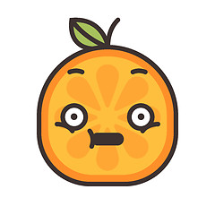 Image showing Emoji - shock orange smile. Isolated vector.