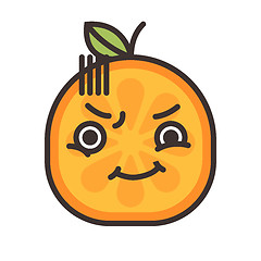 Image showing Emoji - angry orange. Isolated vector.