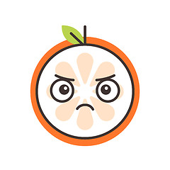 Image showing Emoji - angry orange. Isolated vector.