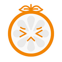 Image showing Emoji - crying orange. Isolated vector.