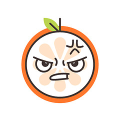 Image showing Emoji - furious orange. Isolated vector.