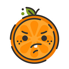 Image showing Emoji - angry orange. Isolated vector.