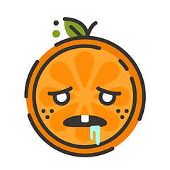 Image showing Emoji - crazy orange. Isolated vector.