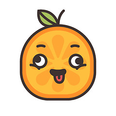 Image showing Emoji - crazy orange. Isolated vector.