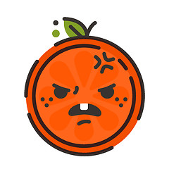 Image showing Emoji - furious orange. Isolated vector.