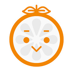 Image showing Emoji - orange with happy smile. Isolated vector.