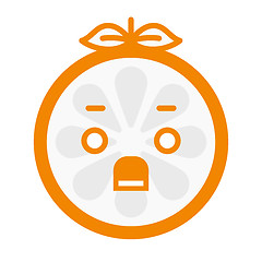 Image showing Emoji - shock orange smile. Isolated vector.