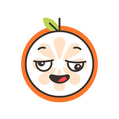 Image showing Emoji - crazy orange. Isolated vector.