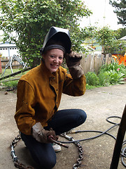 Image showing Smiling Female Welder