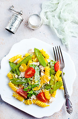 Image showing salad with pasta