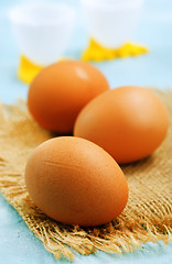 Image showing raw chicken eggs