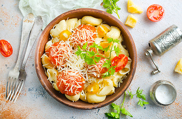 Image showing pasta with meatballs