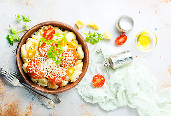 Image showing pasta with meatballs