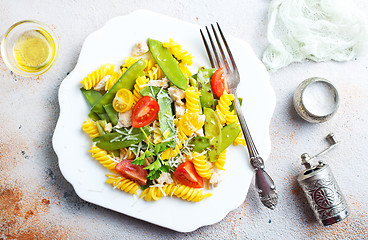 Image showing salad with pasta