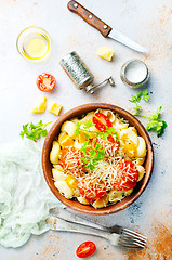 Image showing pasta with meatballs