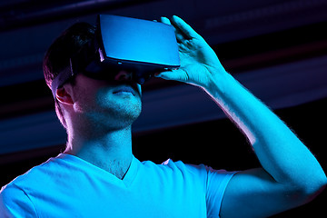 Image showing man in virtual reality headset or vr glasses