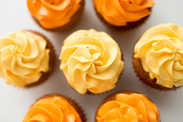 Image showing cupcakes with frosting on white background