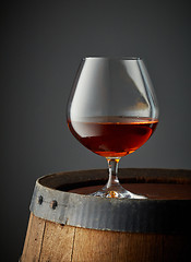 Image showing glass of cognac