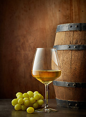 Image showing glass of white wine