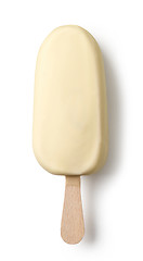 Image showing ice cream covered with white chocolate