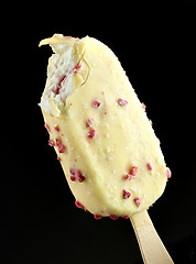 Image showing ice cream covered with white chocolate