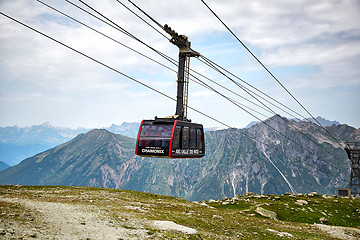 Image showing The Aiguille du Midi cable car