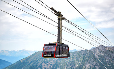 Image showing The Aiguille du Midi cable car