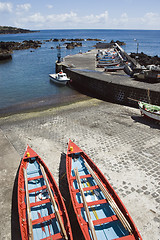 Image showing Small harbour of Ribeiras in Pico island, Azores