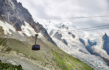 Image showing The Aiguille du Midi cable car