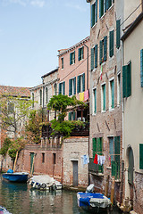 Image showing Venice canal scene in Italy