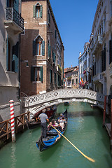 Image showing Venice canal scene in Italy