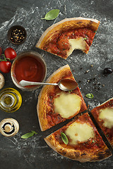 Image showing Pizza mozzarella