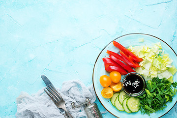 Image showing vegetables for salad