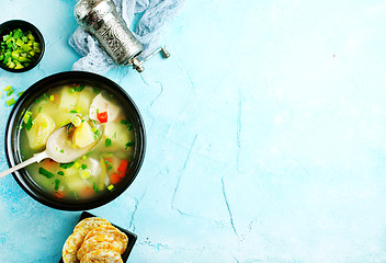 Image showing Soup in bowl