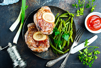 Image showing fried meat on plate