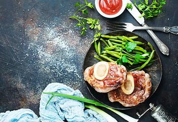 Image showing fried meat on plate