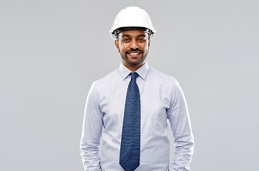 Image showing indian architect or businessman in helmet
