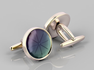 Image showing Rose gold cufflinks