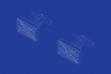 Image showing 3d model of cufflinks