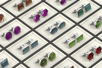 Image showing Different designs of cufflinks 