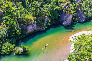 Image showing The valley of the Tarn river, french canyon