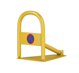 Image showing Yellow parking lock