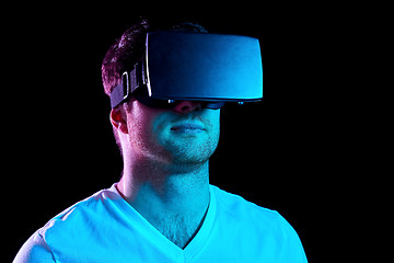 Image showing man in virtual reality headset or vr glasses