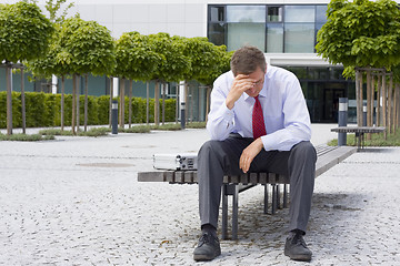 Image showing Stressed businessman