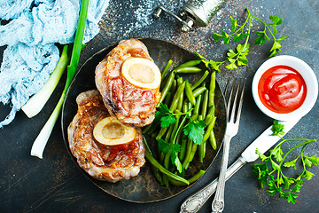 Image showing fried meat on plate