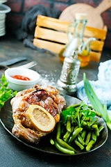 Image showing fried meat on plate