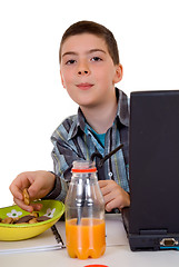 Image showing Boy doing homework