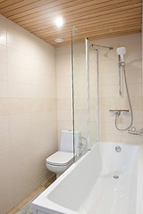 Image showing Fragment with shower in luxury apartment