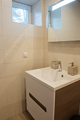 Image showing Modern bathroom in luxury apartment